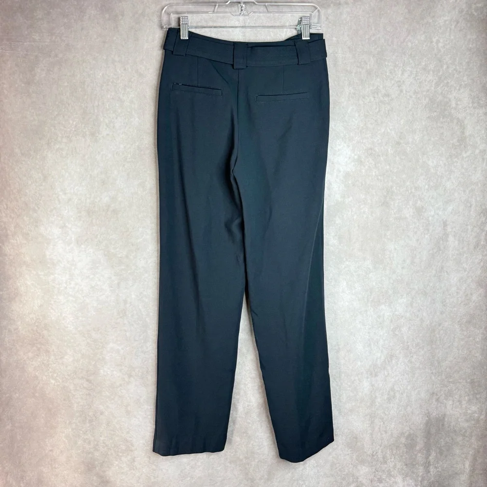 Maeve‎ High Rise Tailored Pleated Belted Trousers In Navy Blue Women's Size 0